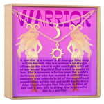 Warrior Sun and Moon Pendants Necklace Set