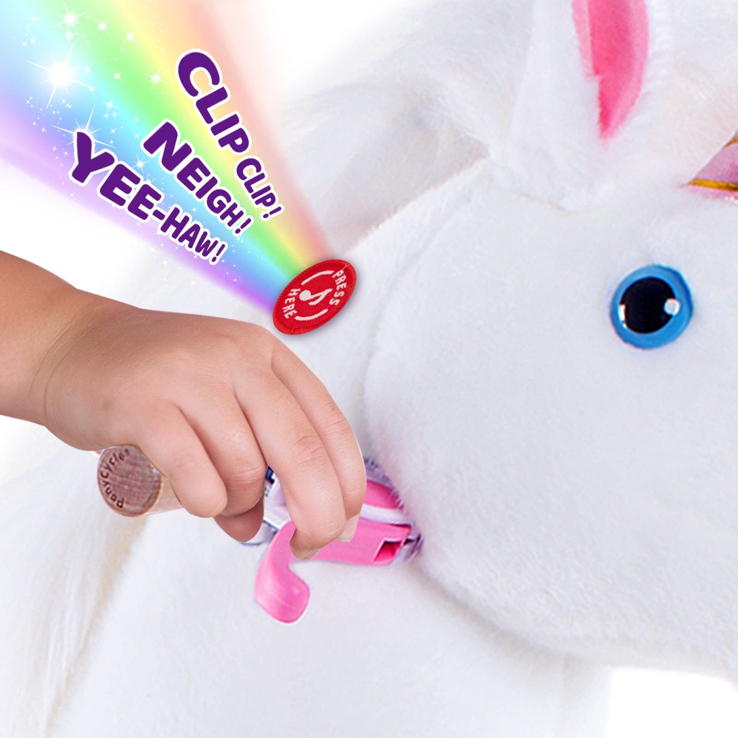 PonyCycle Unicorn Large Riding Unicorn White
