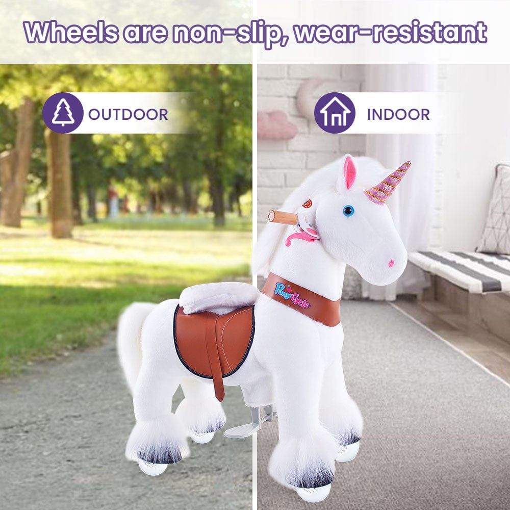 Model U Unicorn Riding Toy For Age 4-7 White