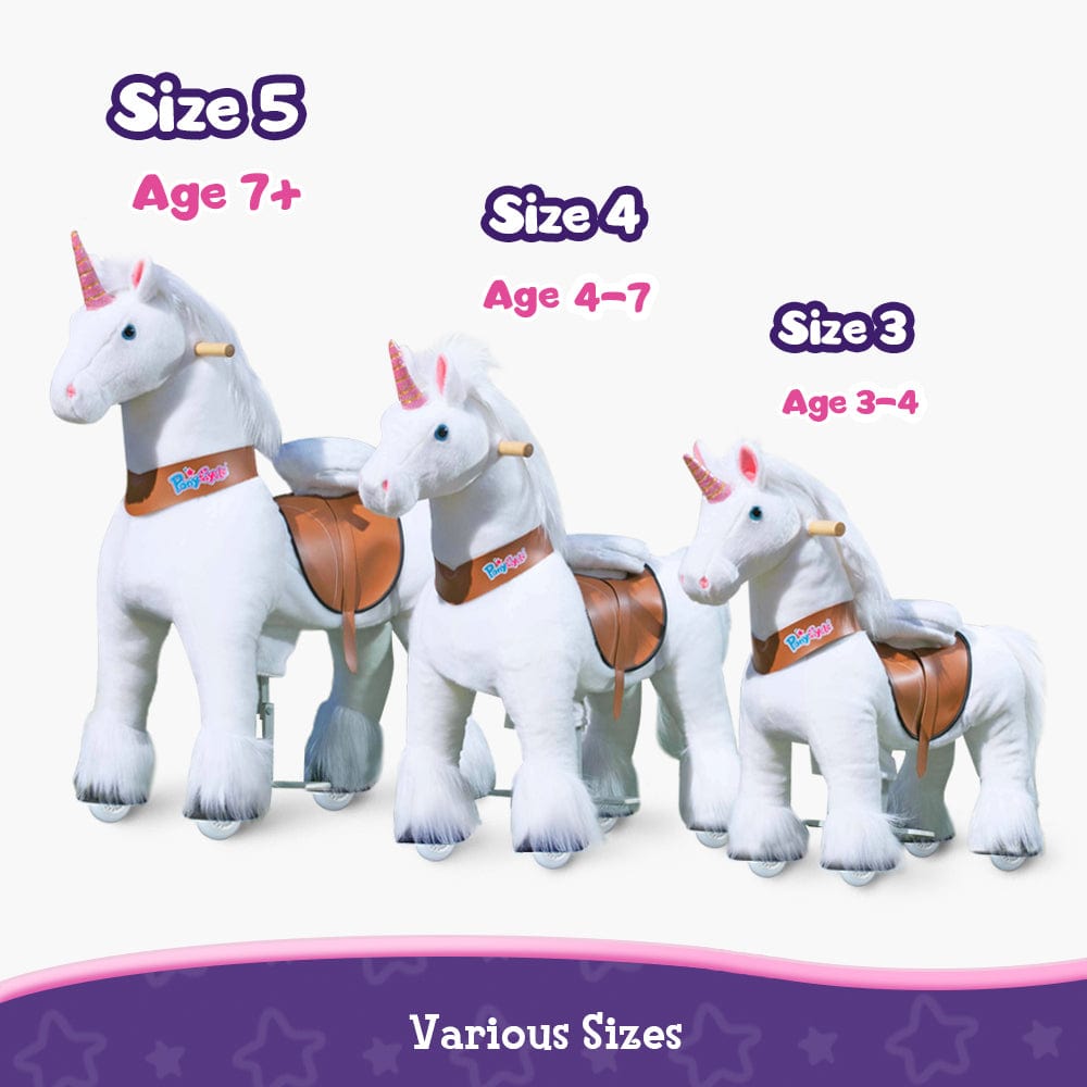 Model U Unicorn Riding Toy For Age 4-7 White