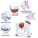 PonyCycle Unicorn Large Riding Unicorn White