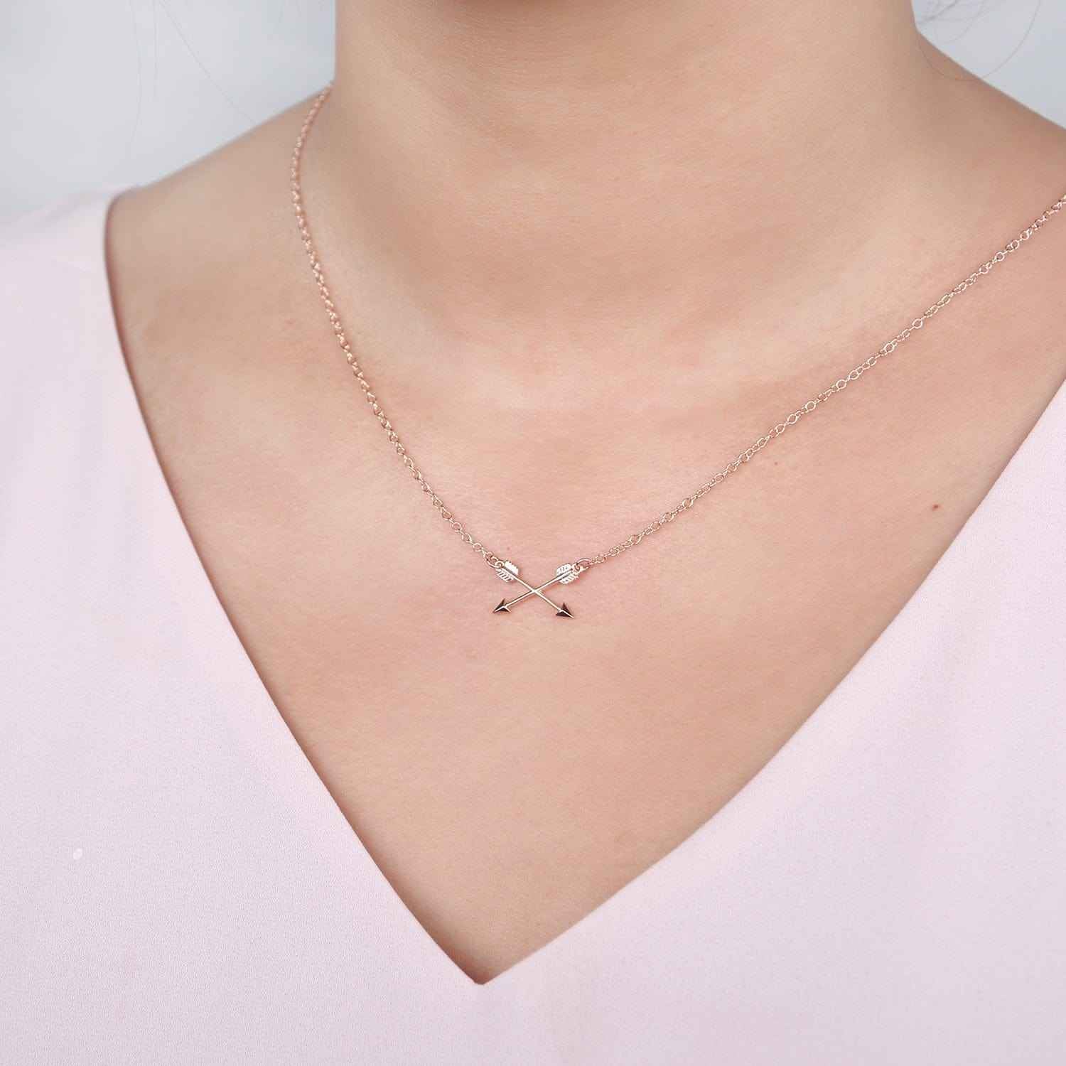 Women Empowerment - Keep Slaying - Double Intersecting Arrows Necklace