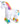 Model X Ride on Rainbow Unicorn for Age 4-7