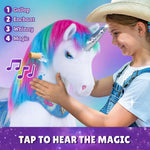 Model Y Rainbow Unicorn Rideable Toy for Age 4-7