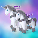 Model Y Grey Unicorn Rideable Toy for Age 3-4