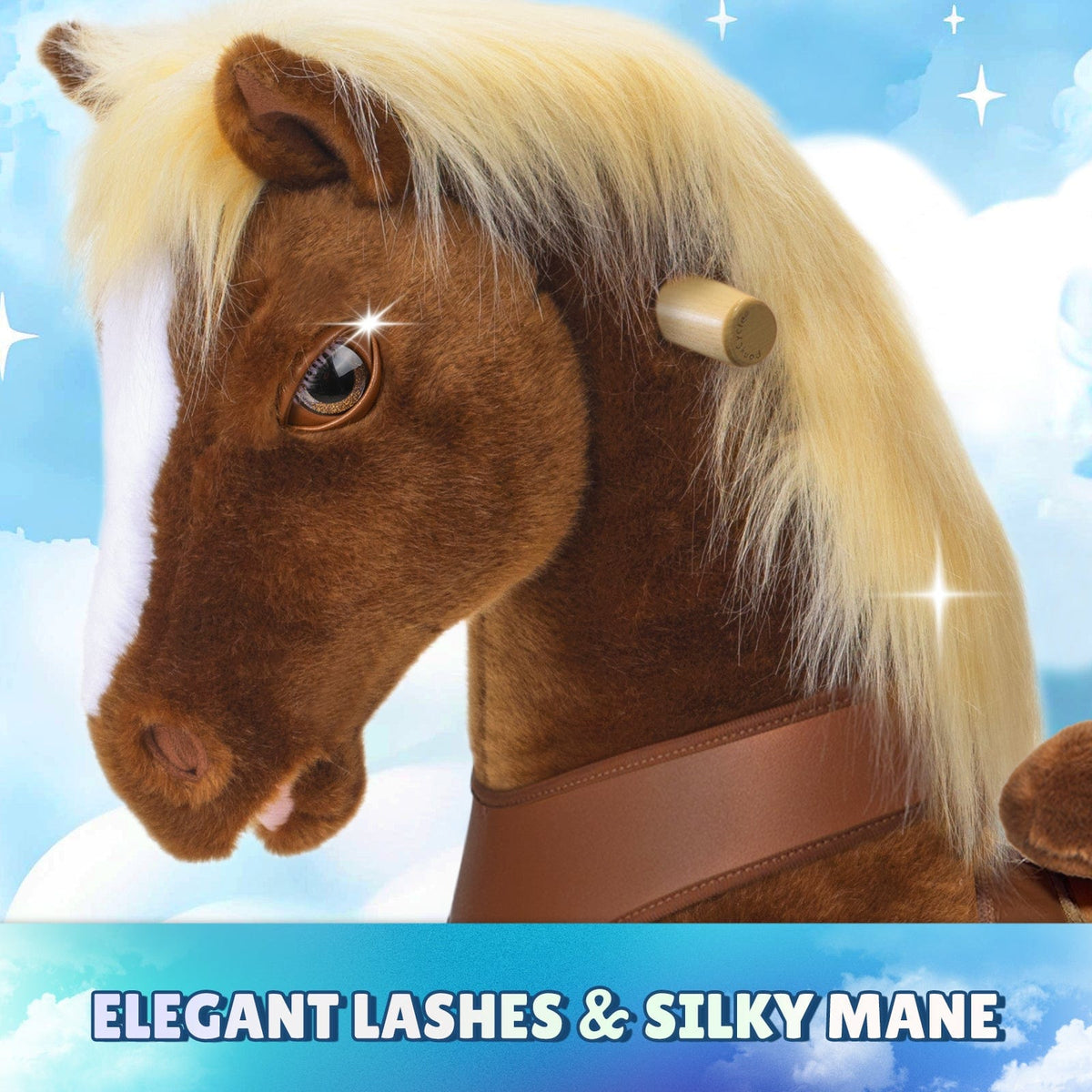 Model Y Brown Horse Rideable Toy for Age 4-7