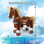 Model Y Brown Horse Rideable Toy for Age 3-4