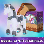 Model Y Grey Unicorn Rideable Toy for Age 4-7