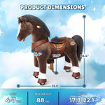 Model Y Chocolate Brown Horse Rideable Toy for Age 4-7